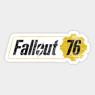 FALLOUT 76 - Black/gold Sticker